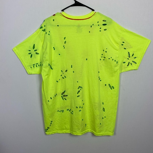 Custom Neon Hand Cut and Drawn T-shirt - Picture 7 of 8